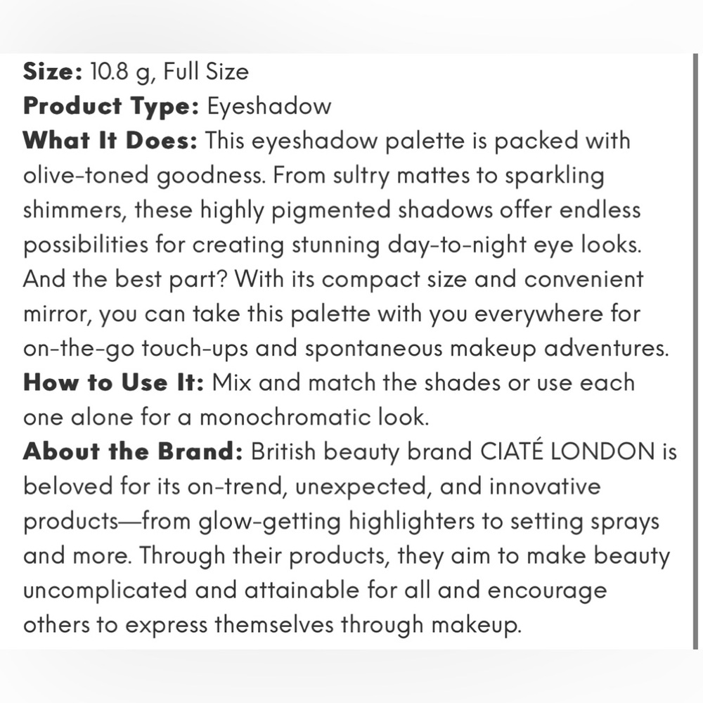 Ciateโ London Trend Palette in OLIVE - Picture 2 of 9